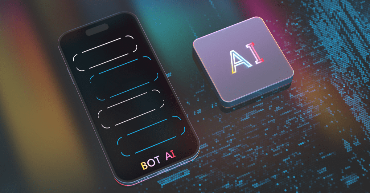 A phone with an AI bot chat on it