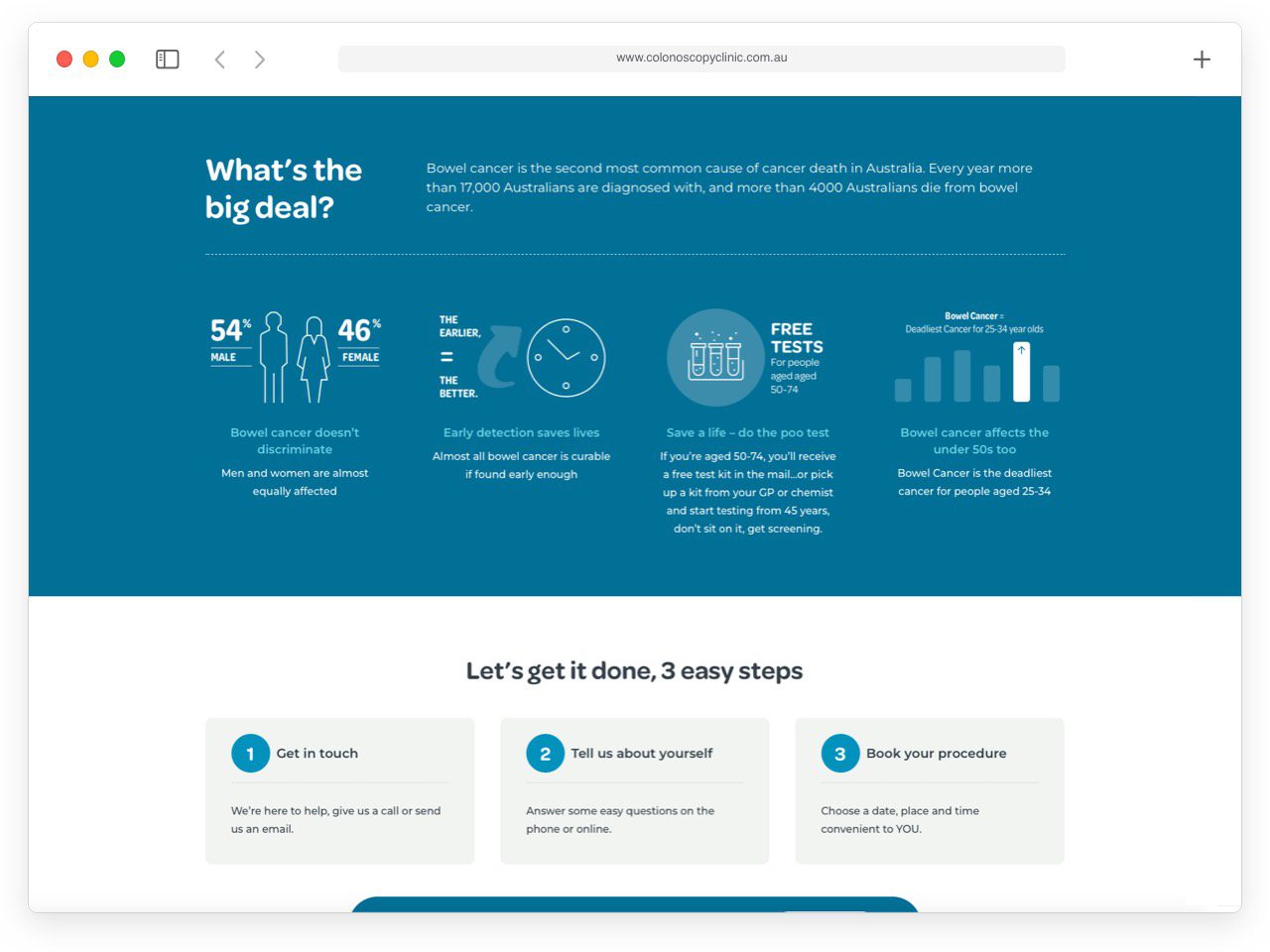 WMD-Colonoscopy-Clinic-Website-Screen-1 Colonoscopy Clinic Website Screen